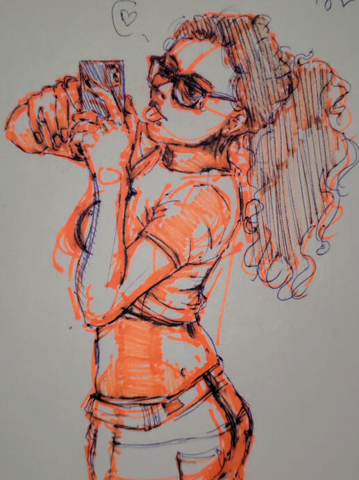 Self-portrait sketch